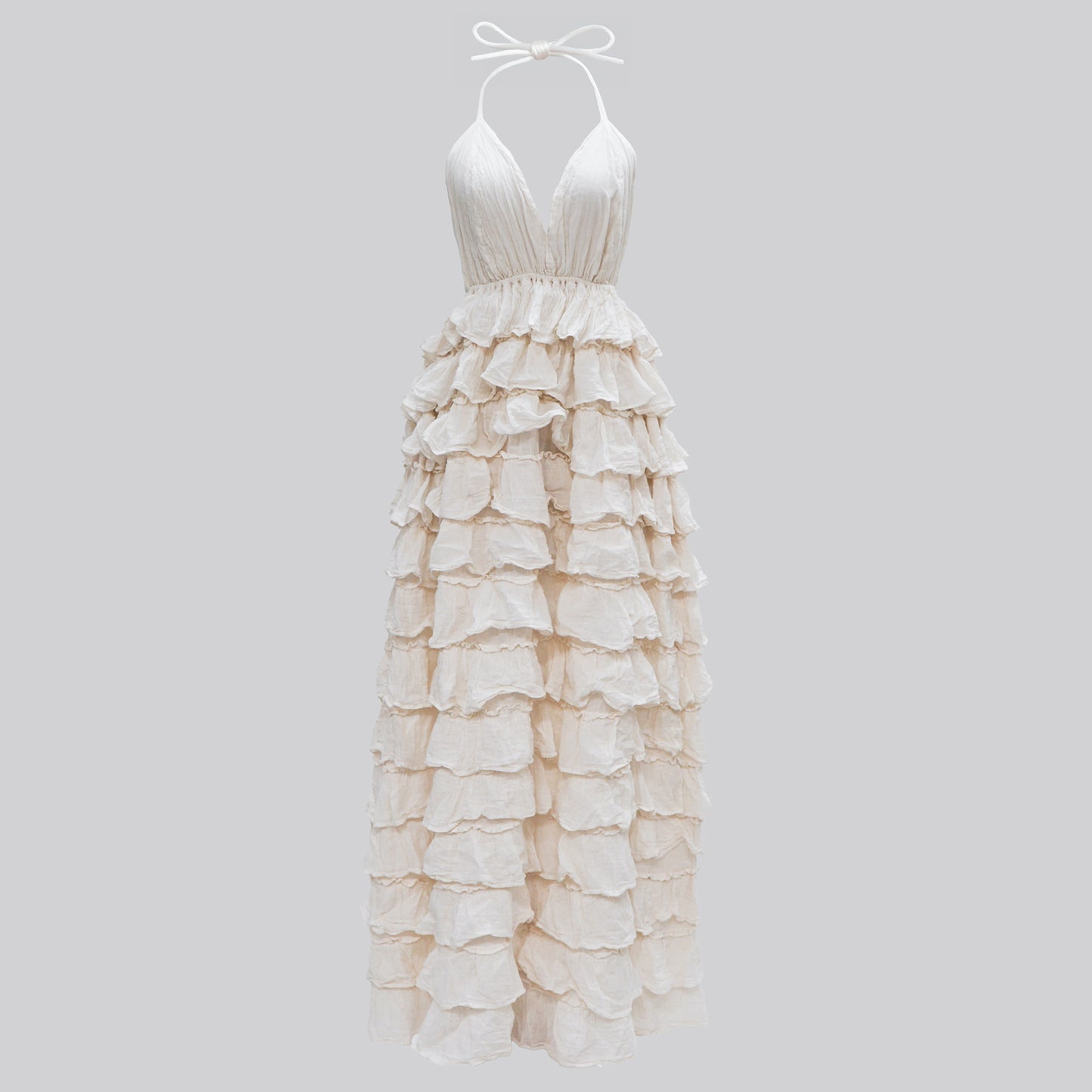 Ethereal Ruffle Maxi Dress