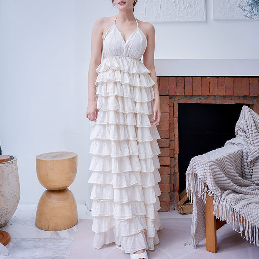 Ethereal Ruffle Maxi Dress