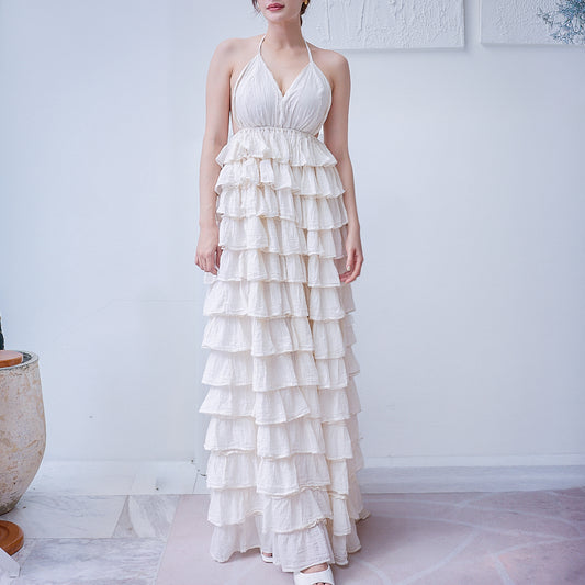 Ethereal Ruffle Maxi Dress