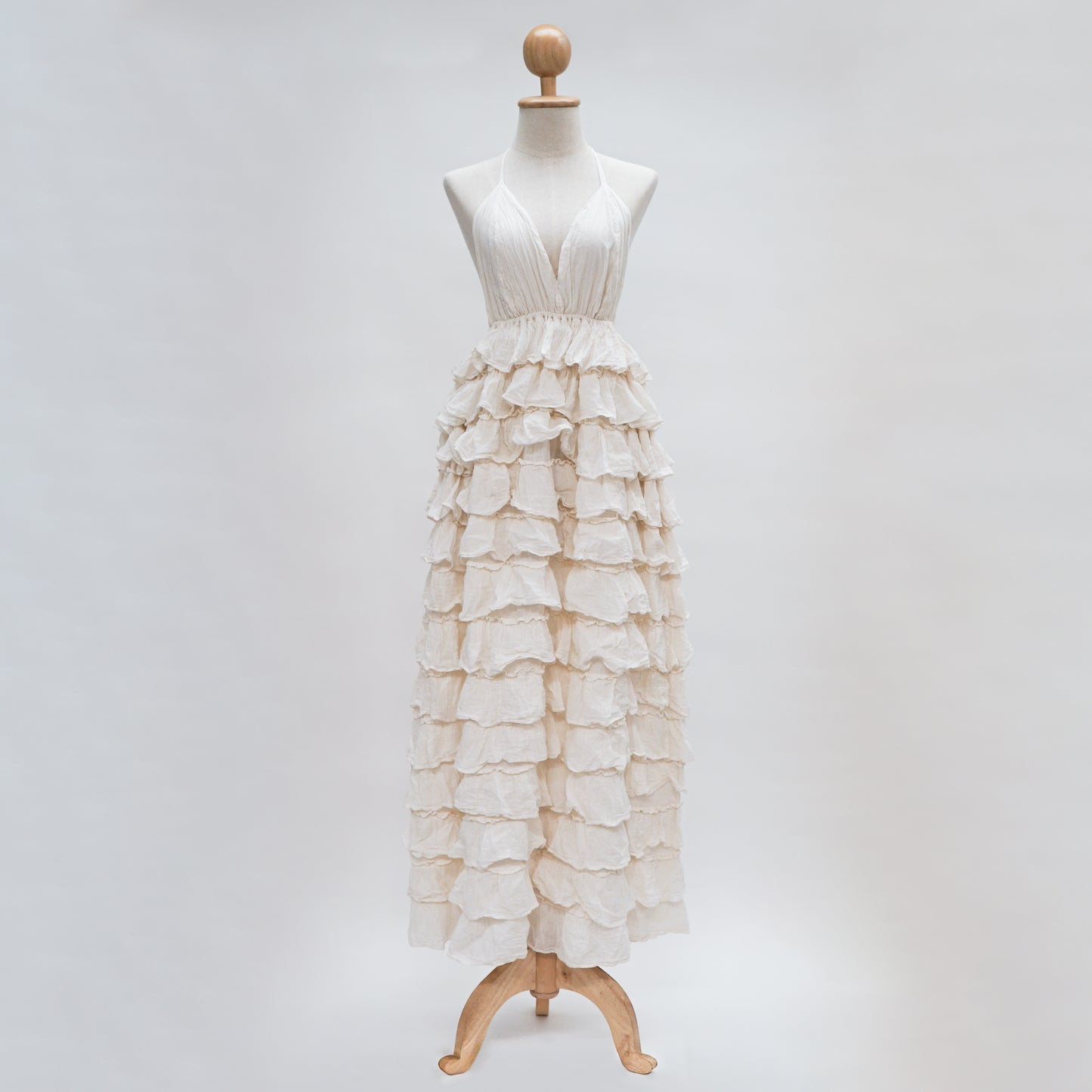 Ethereal Ruffle Maxi Dress