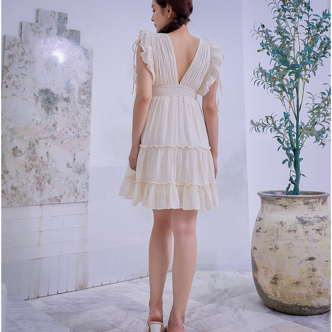 Ruffle Sleeve Mini Dress
