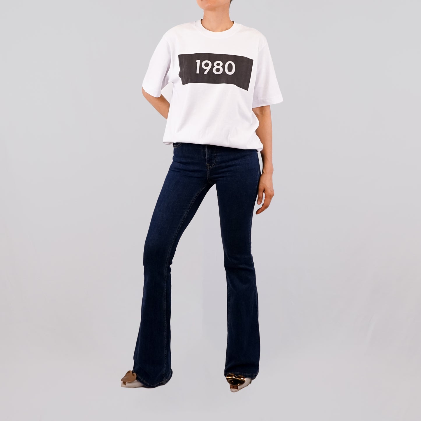 1980 White Organic Relaxed T-Shirt