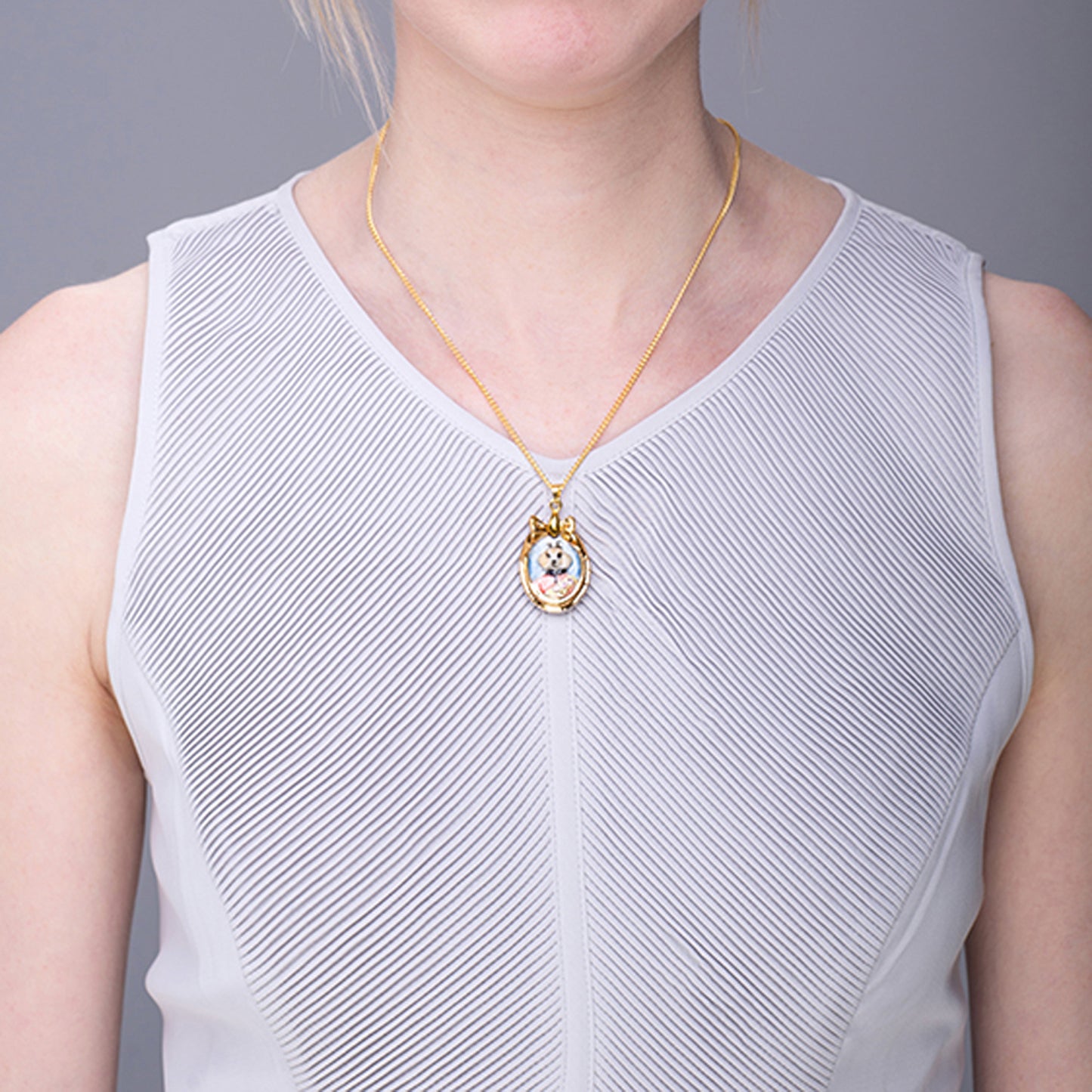 Little Lord Crispin Dachshund Dog Portrait Necklace