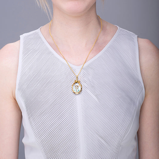 Lady Kamdyn Chinuahua Dog Portrait Pendant Necklace