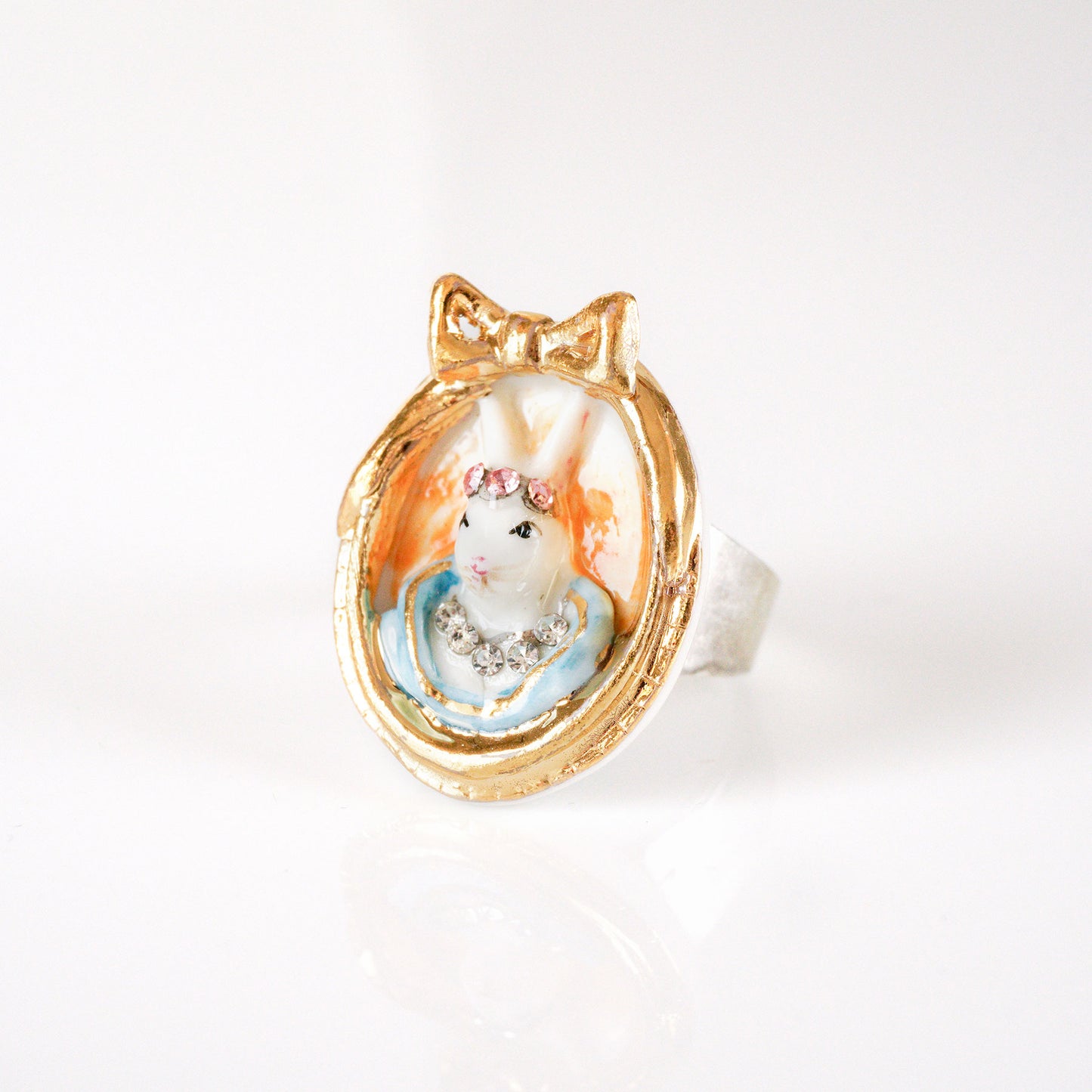 Princess Cottontail Bunny Portrait Ring