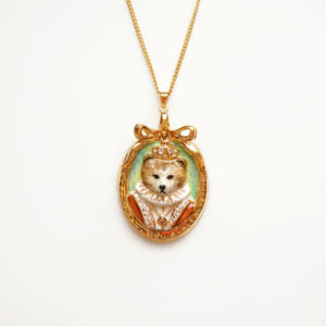 Bear Cameo Portrait Pendant