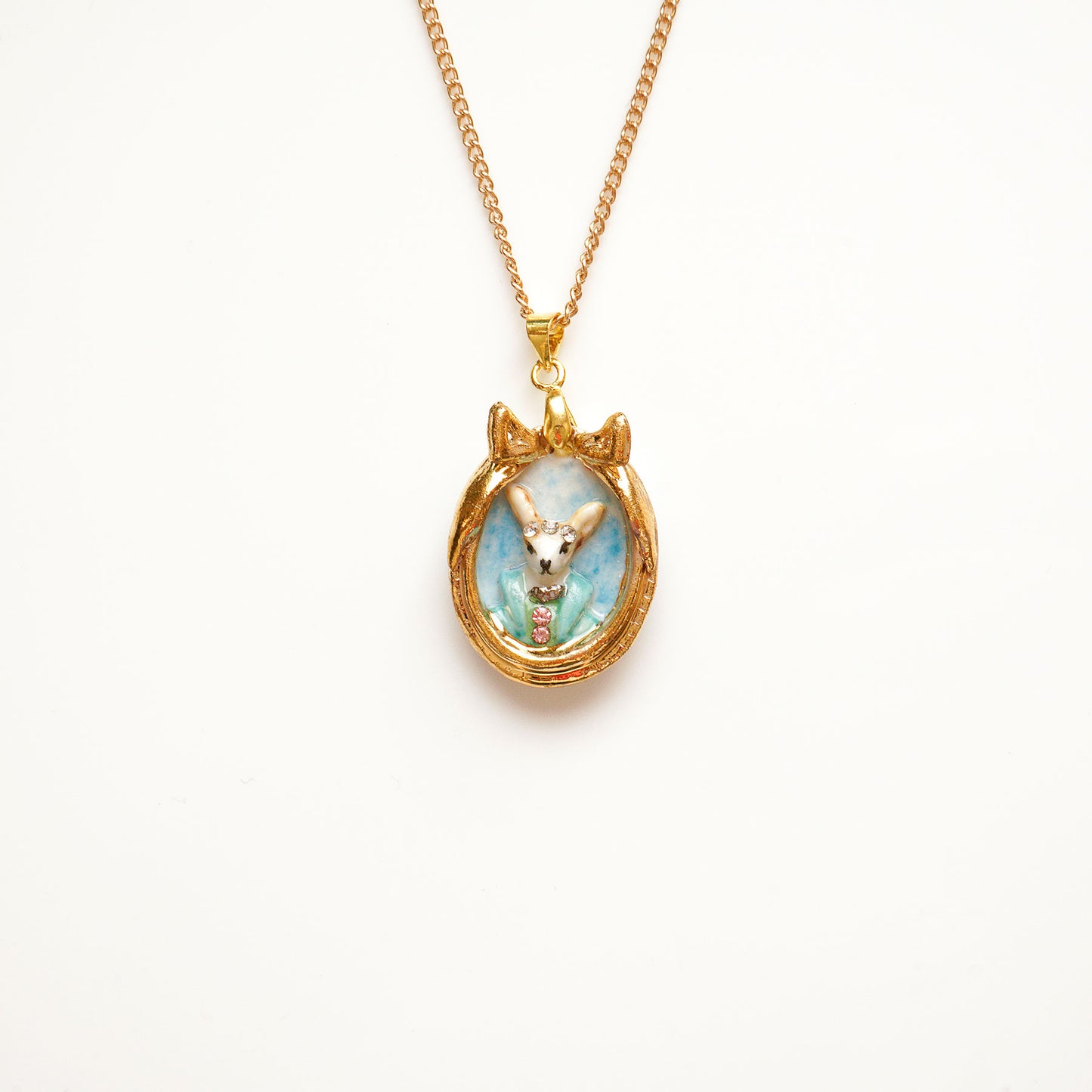 Lady Kamdyn Chinuahua Dog Portrait Pendant Necklace