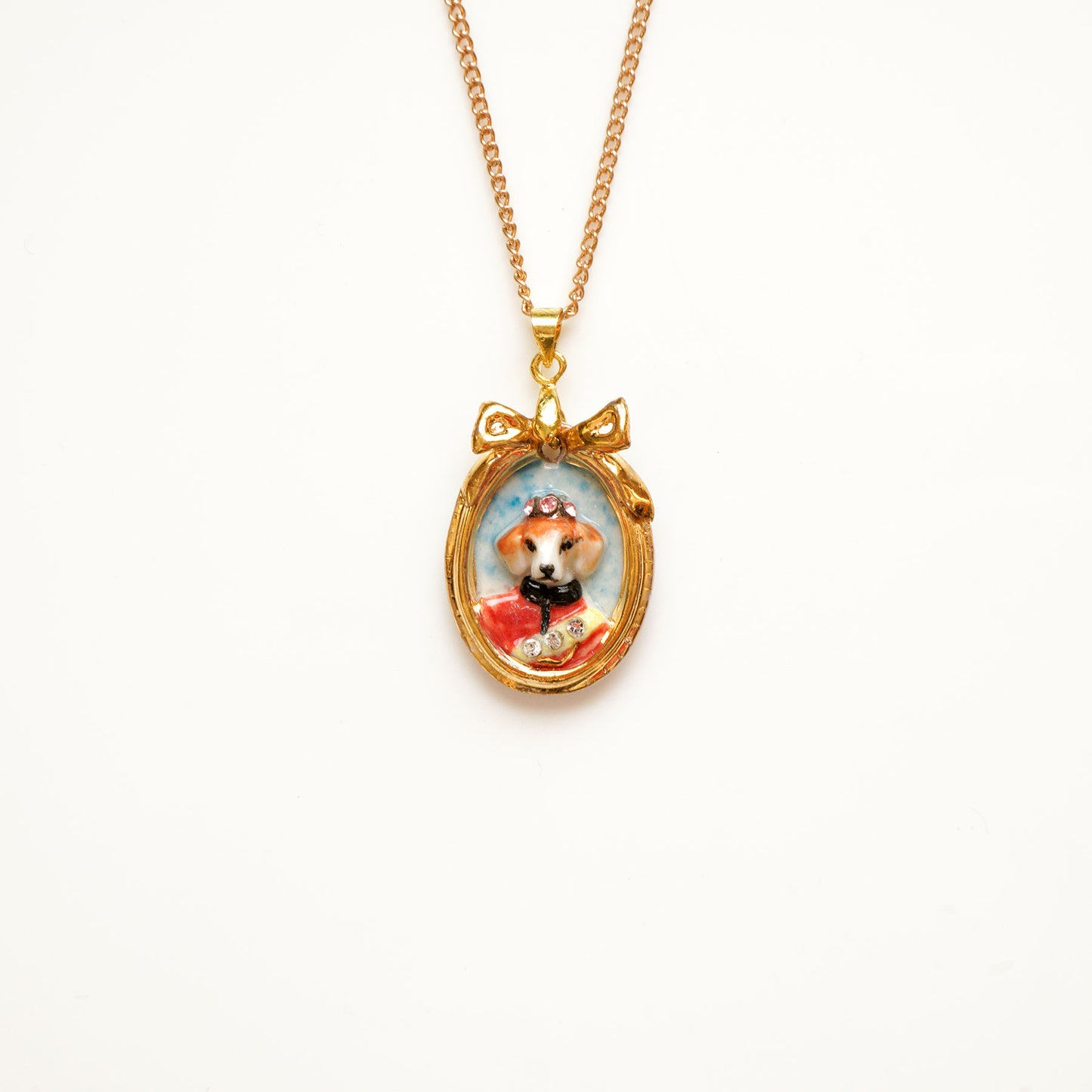 Little Lord Crispin Dachshund Dog Portrait Necklace