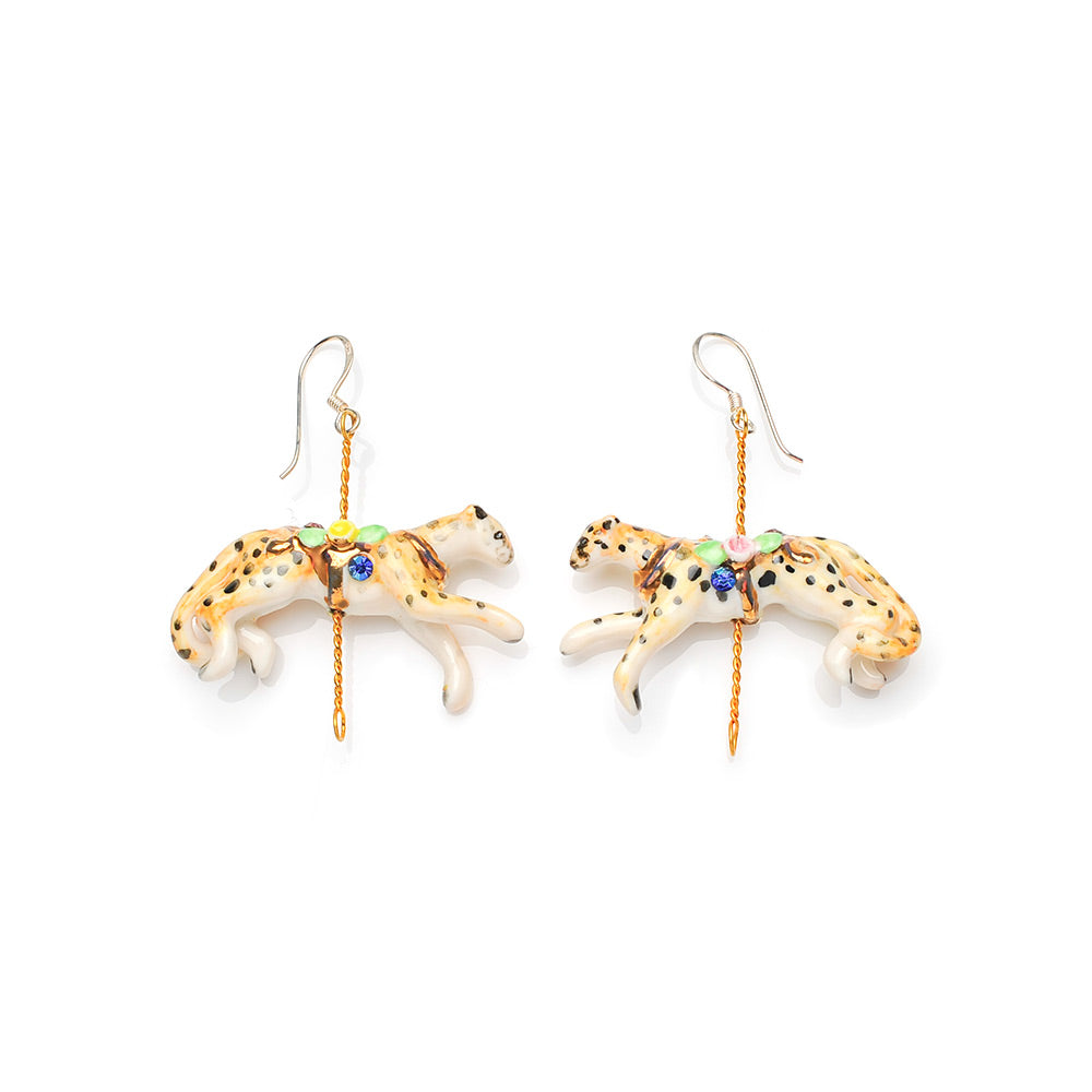 Porcelain Cheetah earrings