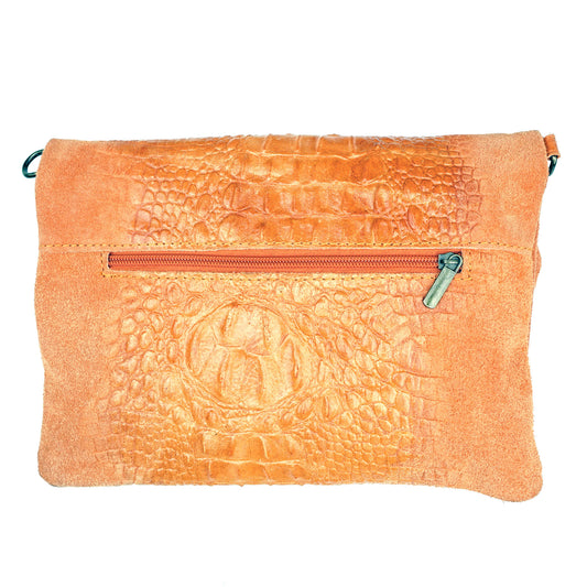 Tan Orange Clutch Bag