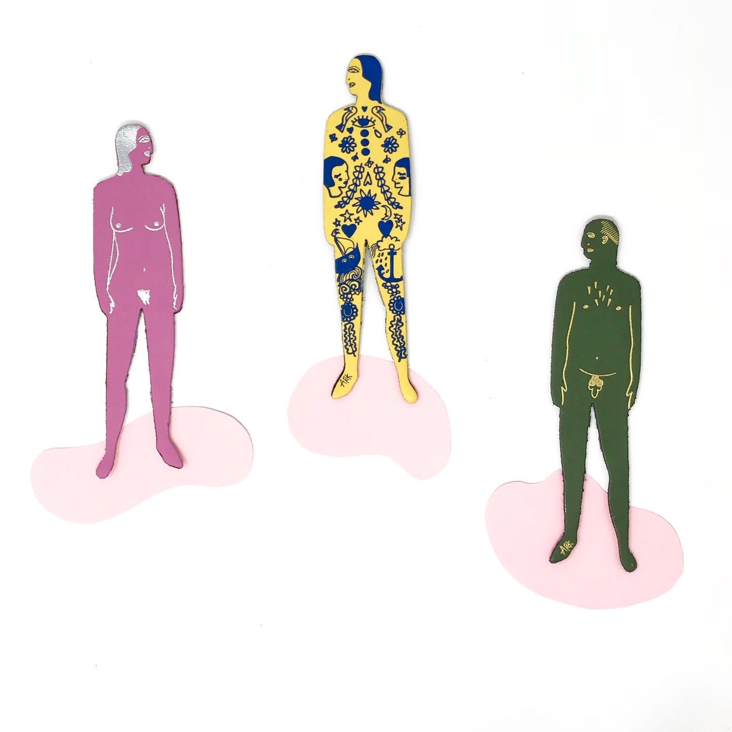 Male Tattooed Nudist Bookmarks