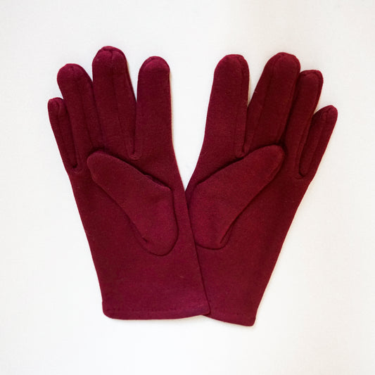 Burgundy Star Gloves