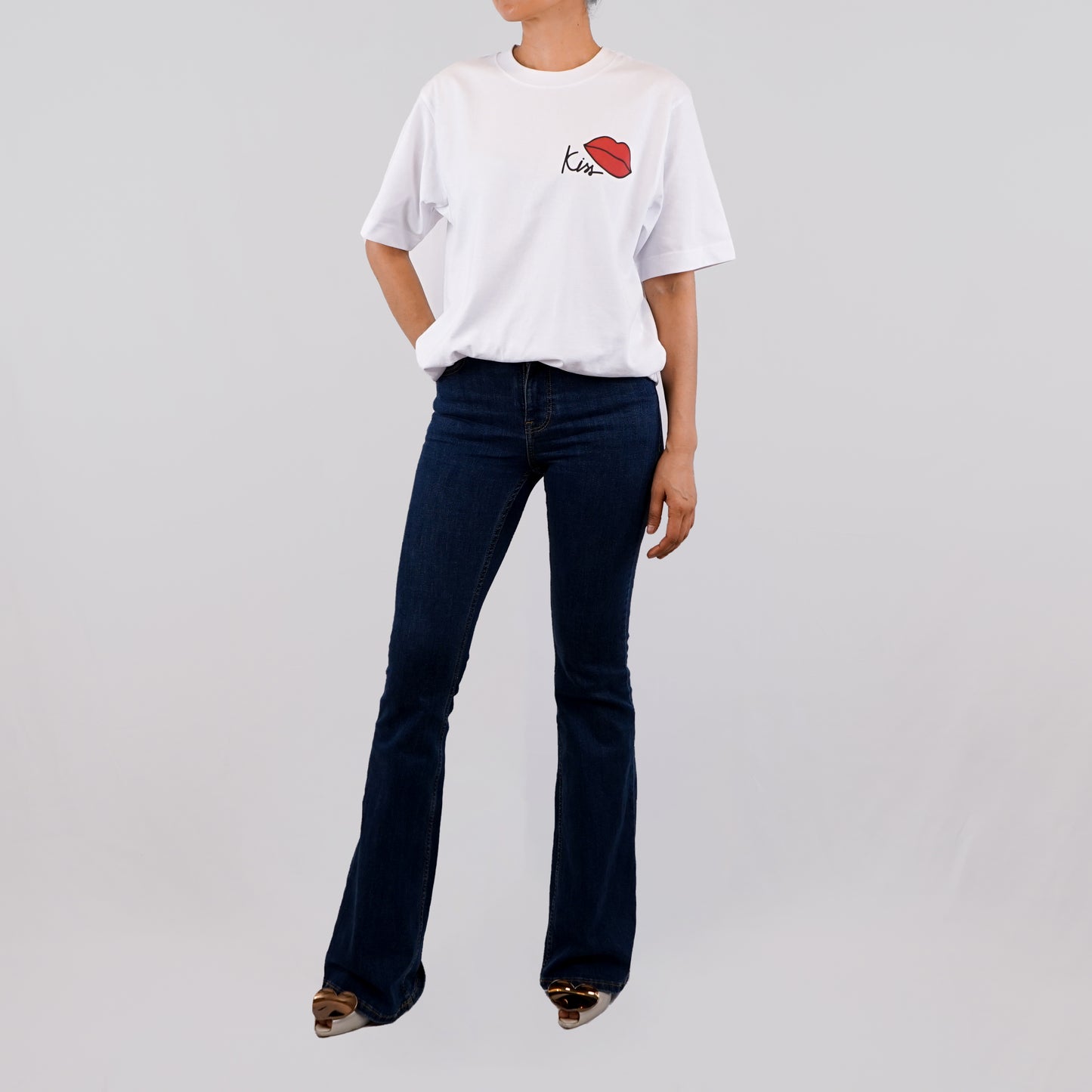 Kiss White Organic Relaxed T-Shirt