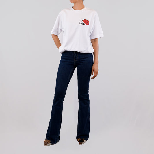 Kiss White Organic Relaxed T-Shirt