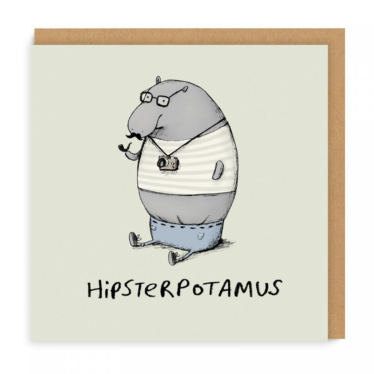 HIPSTERPOTAMUS Greeting Card