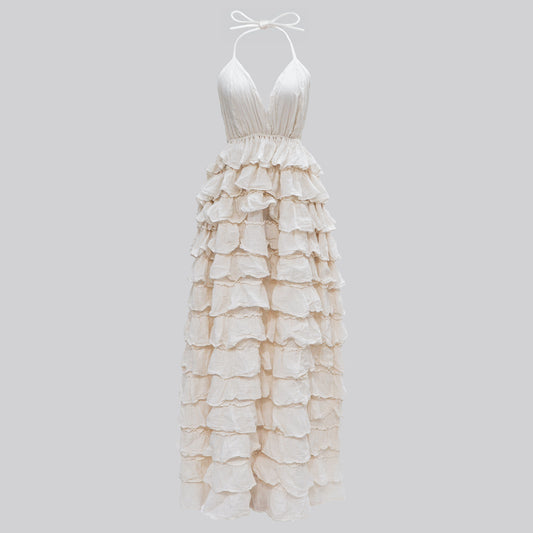 Ethereal Ruffle Maxi Dress
