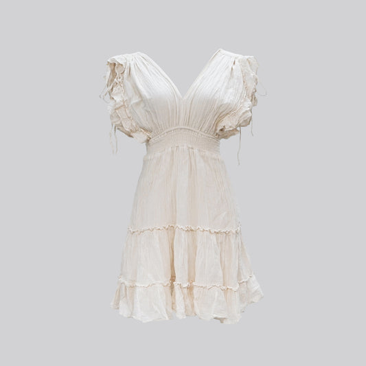 Ruffle Sleeve Mini Dress