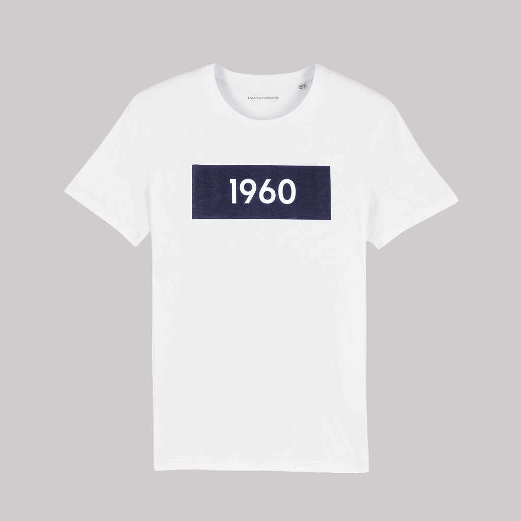 1960 White Organic T-Shirt