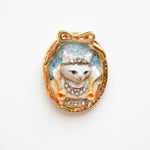 Empress Buttercup Cat Portrait Brooch