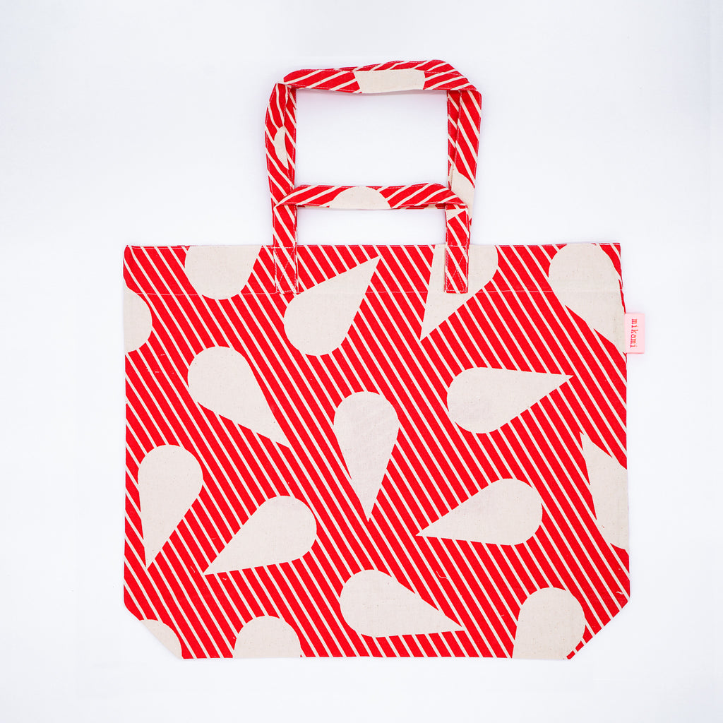 Red Water Drop Tote Bag