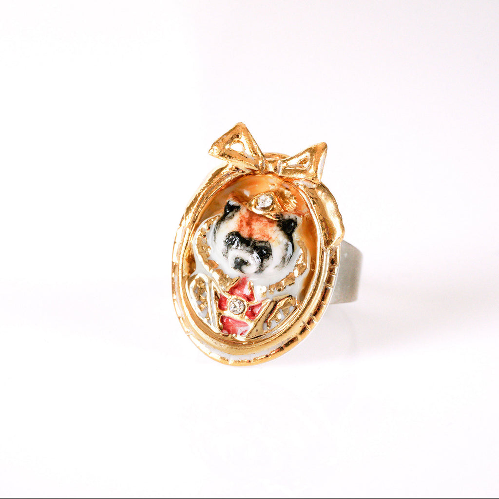 Red Panda Portrait Ring