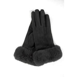 Black Faux Fur Gloves