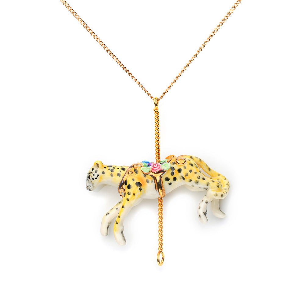 Porcelain Cheetah Pendant