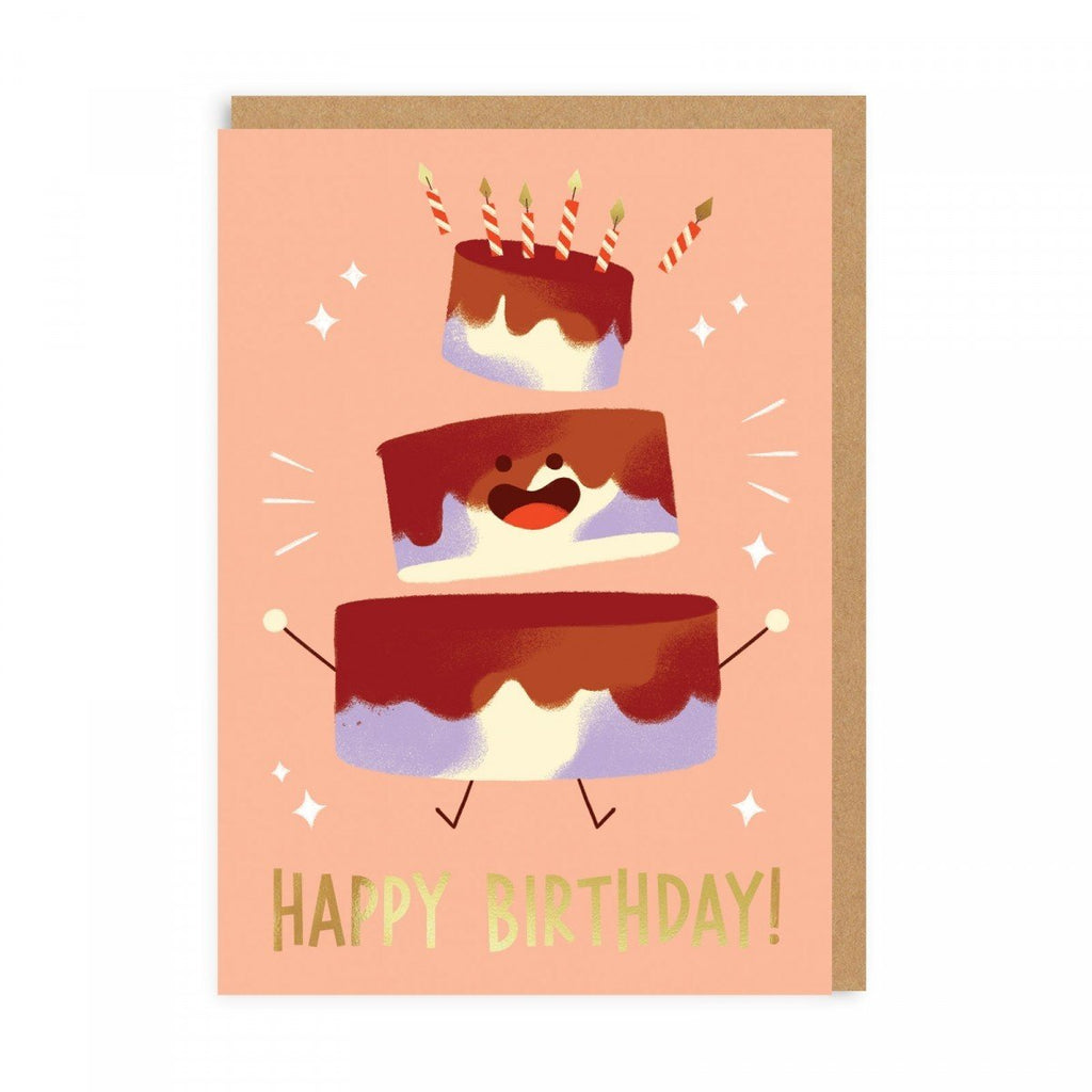 Happy Birthday Cake Greeting Card