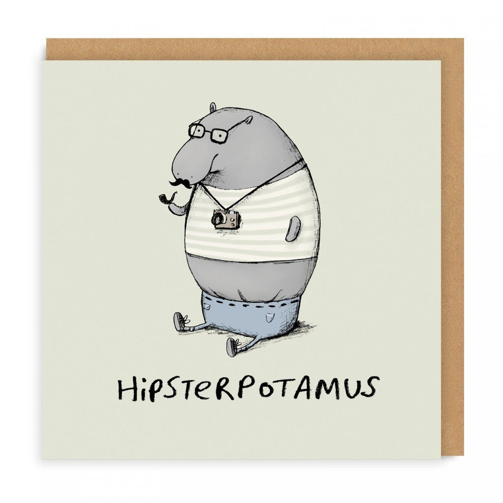 HIPSTERPOTAMUS  Greeting Card